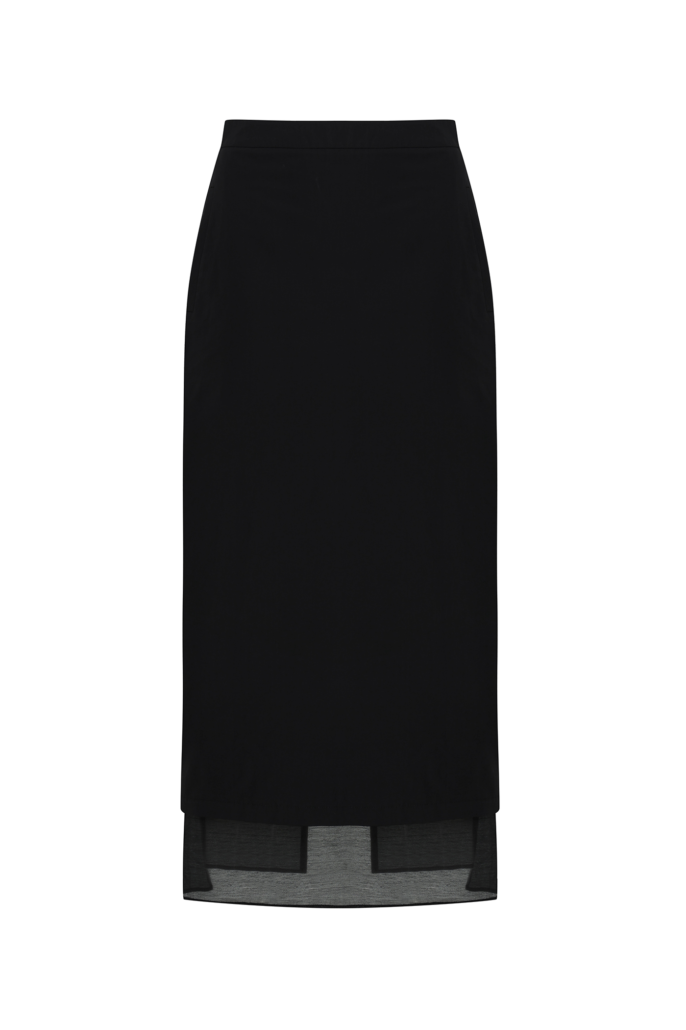 H-Line Layered Skirt[LMBCAUSK405]-Black